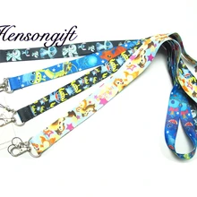 Hensongift дети мультфильм стежка знак шнурок для ключей телефон шеи ремни брелки прекрасный подарок для детей