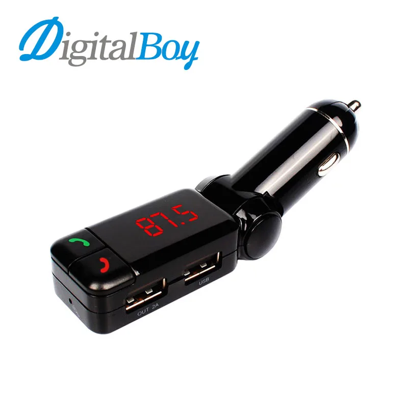 Digitalboy Car FM Transmitter Bluetooth Hands Free Car Kit MP3 Audio Player Wireless Modulator with Dual USB Charger for Phone audio-player : image Digitalboy Car FM Transmitter Bluetooth Hands Free Car Kit MP3 Audio Player Wireless Modulator with Dual USB Charger for Phone audio-player