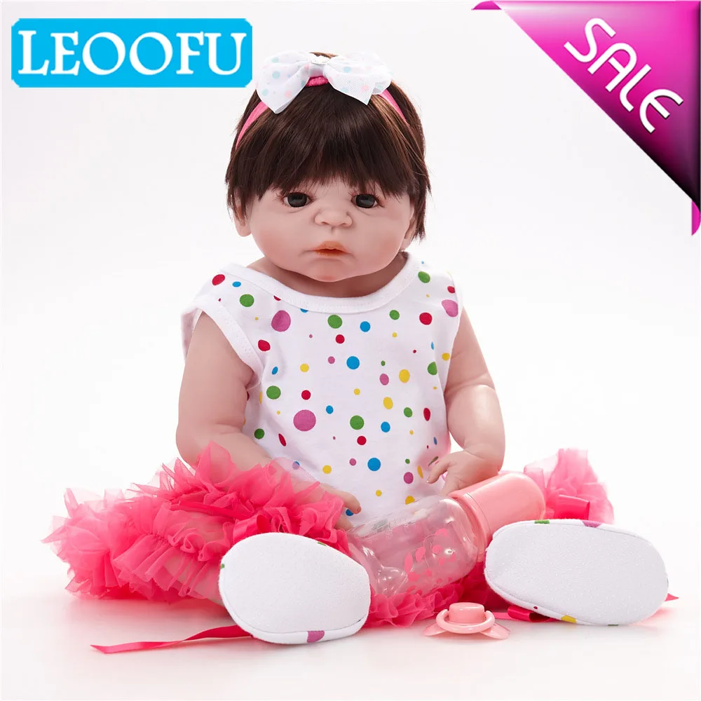 

LEOOFU 55cm 22inch silicone reborn dolls soft reborn baby dolls silicone baby toy Christmas gifts surprice new Year's gift