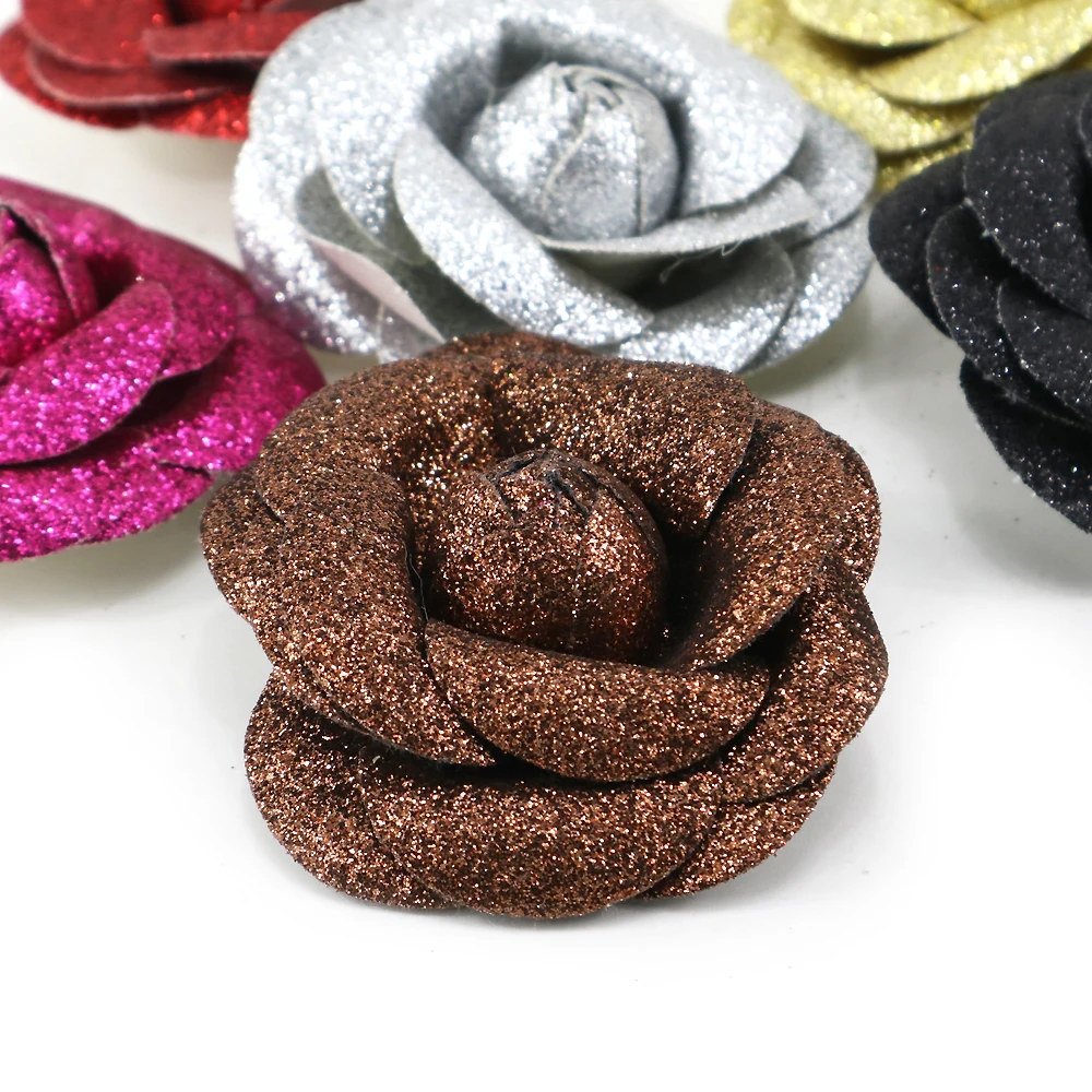 David accessories Синтетическая кожа из джинсовой ткани с цветочным узором для девочек; аксессуары для волос, материалы для ручных поделок, 5Yc2401