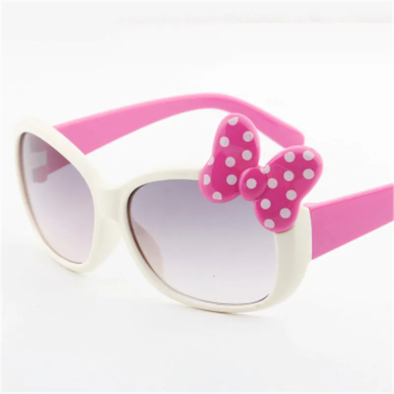 boys and girls cat eye Kids sunglasses new high-end fashion brand children's goggles bow color children's glasses UV400