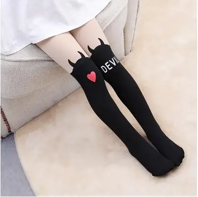 Girl Tights 1 Г., Чулки с рисунком кота для девочек модные плотные милые детские чулки с рисунками для девочек колготки для девочек, колготки для девочек от 2 до 15 лет - Цвет: Girl Tights 1