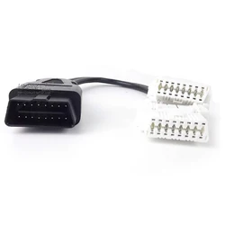 Vente chaude! OBD II 2 Pour Toyota 16 Broches Rallonge Mâle à Double Femelle Y Connecteur Câble Voiture avec 2 OBD2 Outils 