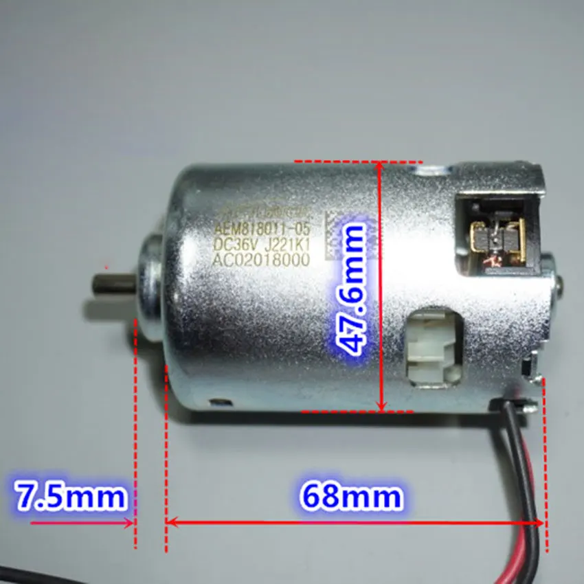 Высокоскоростной 887 Мотор DC 12 V 24 V 36 V двойной шариковый подшипник двигатель высокой мощности компенсация угольной щетки 5700-17500 rpm вал диаметром 5 мм