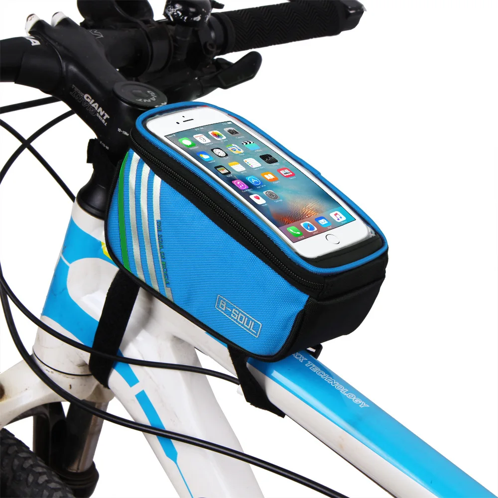 Clearance Bicycle Bag phone Bike Bags Rainproof Touch Screen Bags MTB Frame Front Tube Road 5.0-5.7 inch Phone Bag Cycling Equipment 10