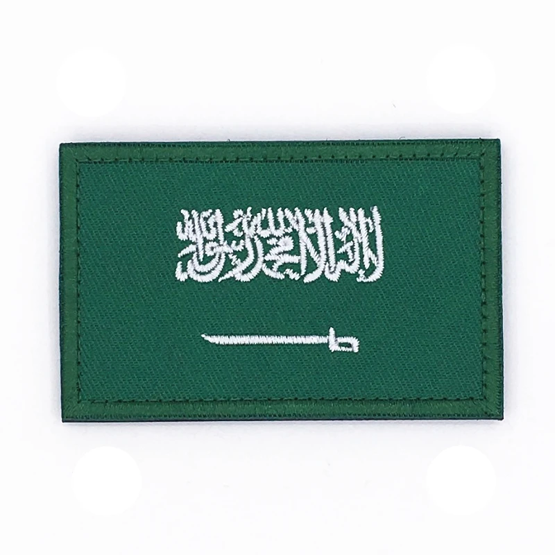 

Embroidery Patch Saudi Arabian National Flag Of Saudi Arabia Embroidered Patches Military Tactical Armband Applique Badge Badges