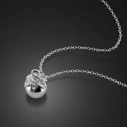 Девушки Мода Прекрасный маленький помидор ожерелье 925 пробы 100% серебро Сладкая вечерние партия серебряные ювелирные изделия Chocker подарок