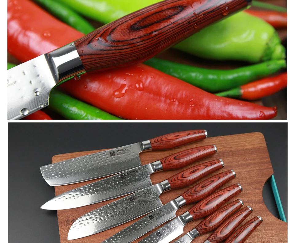 XINZUO " нож-Кливер 73 слоя дамасской стали самурайский Новейший кухонный нож из нержавеющей стали ломтик ветчины ножи Pakkawood ручка