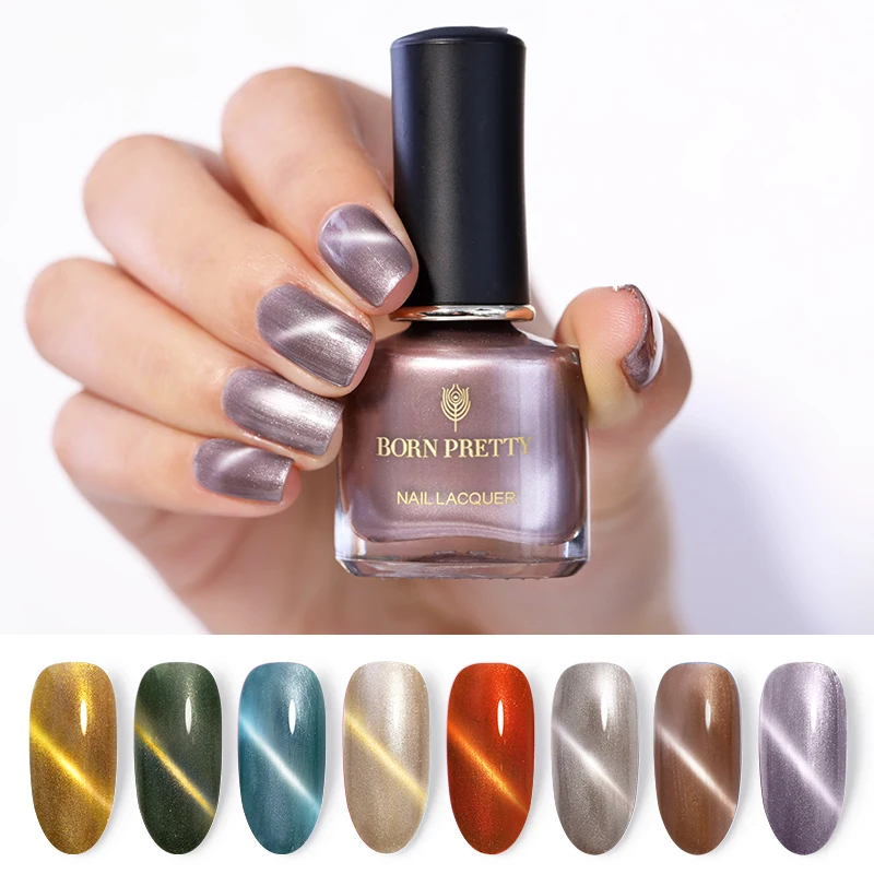 

BORN PRETTY 6ml Cat Eye Nail Polish Shining Gem Effect 3D Magnetic Nail Art Lacquer DIY Manicure Supplies