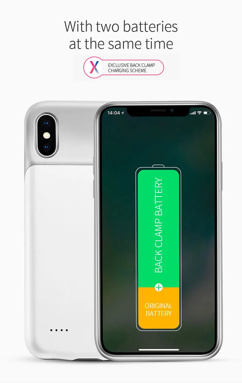 Ext power 4000 мАч чехол для зарядного устройства для iphone X XS мягкая ТПУ Рамка силиконовый чехол для зарядки для iphone Xs Max XR