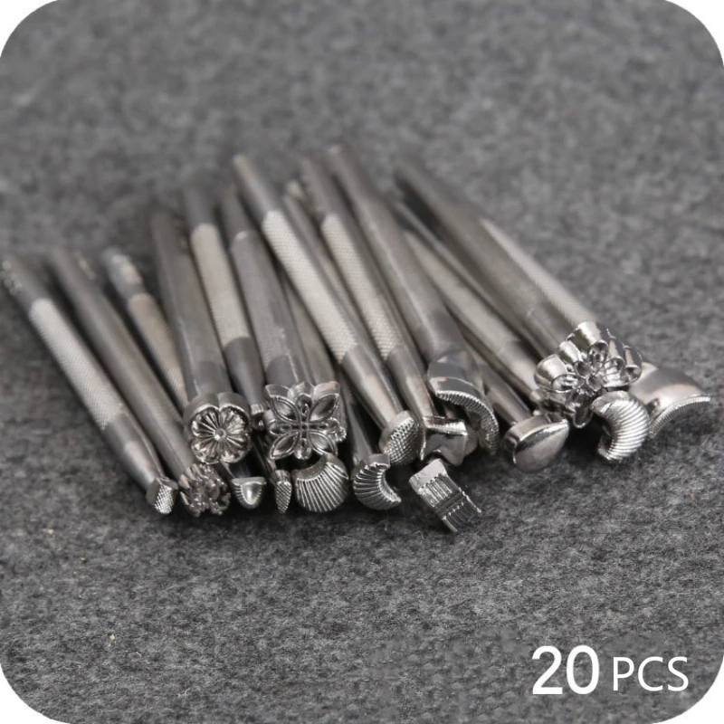 20PCS / sets of DIY leather engraving printing tools cutting multi