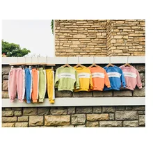 Korean Style Girls 2PCS Set Printed T-shirt+Long Pants Autumn Kids Suits Baby Clothes 1-6t