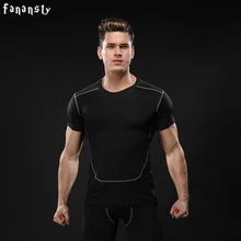 Спортивная футболка для бега, Мужская футболка с коротким рукавом для фитнеса, Мужская футболка для бега, быстросохнущая спортивная одежда, футболка