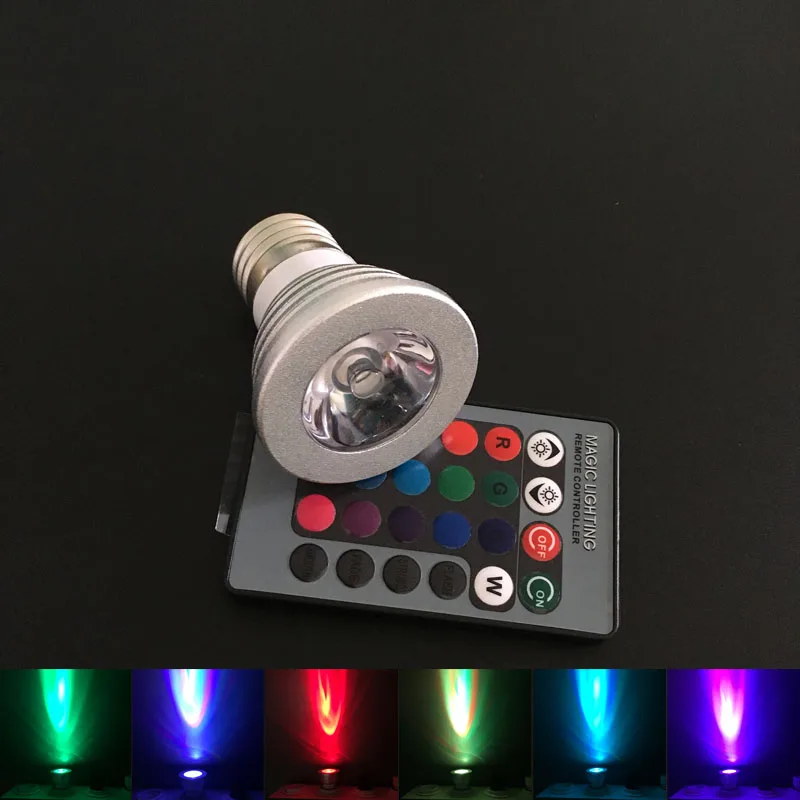 5 шт. мини 3 Вт RGB Светодиодная лампа прожектор E27 E14 MR16 GU10 220 в 85 265 светодиодная +