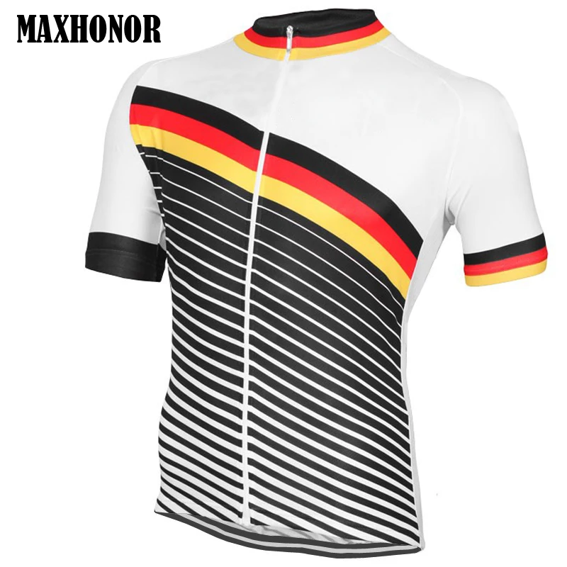 men cycling jersey Germany pro team classic short sleeve summer cycling