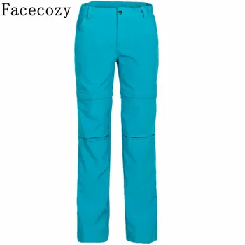 

Facecozy Women's Spring Hiking Climbing Pants Outdoor Camping Trouser Female Quick Drying Can Removable Summer Skin Style Pant