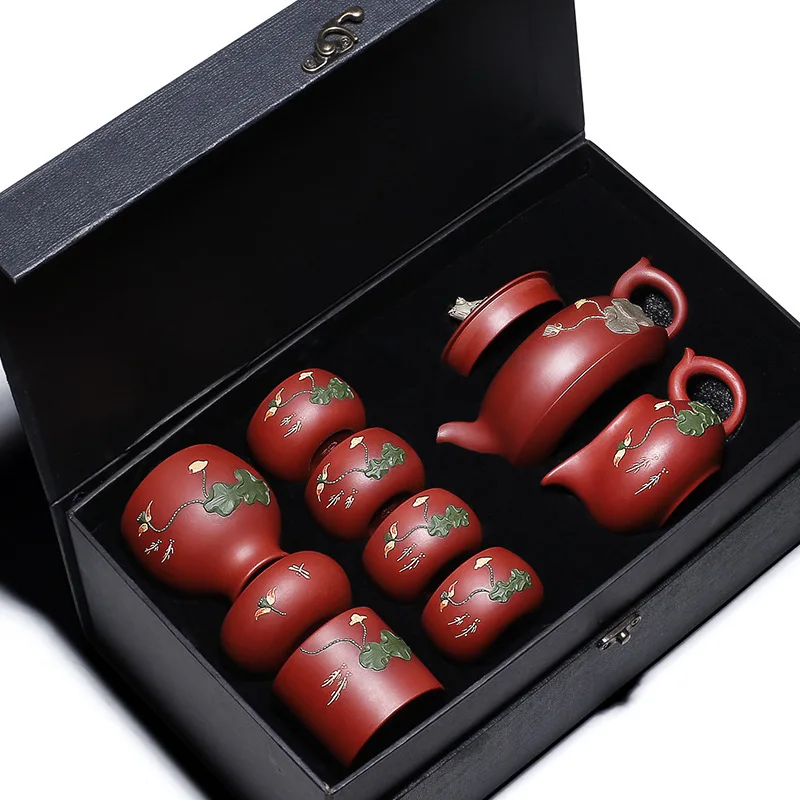 Yixing Рекомендуемая коробка все руки zhu грязь dahongpao Лотос пруд лунный свет
