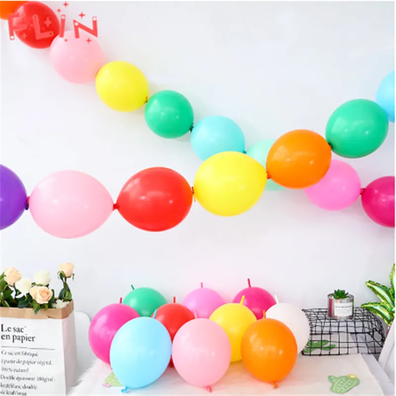 

10inch Tail Link Inflatable Balloons birthday Wedding Event Party Marriage Room Decorations Ballon Home Garden Event Party