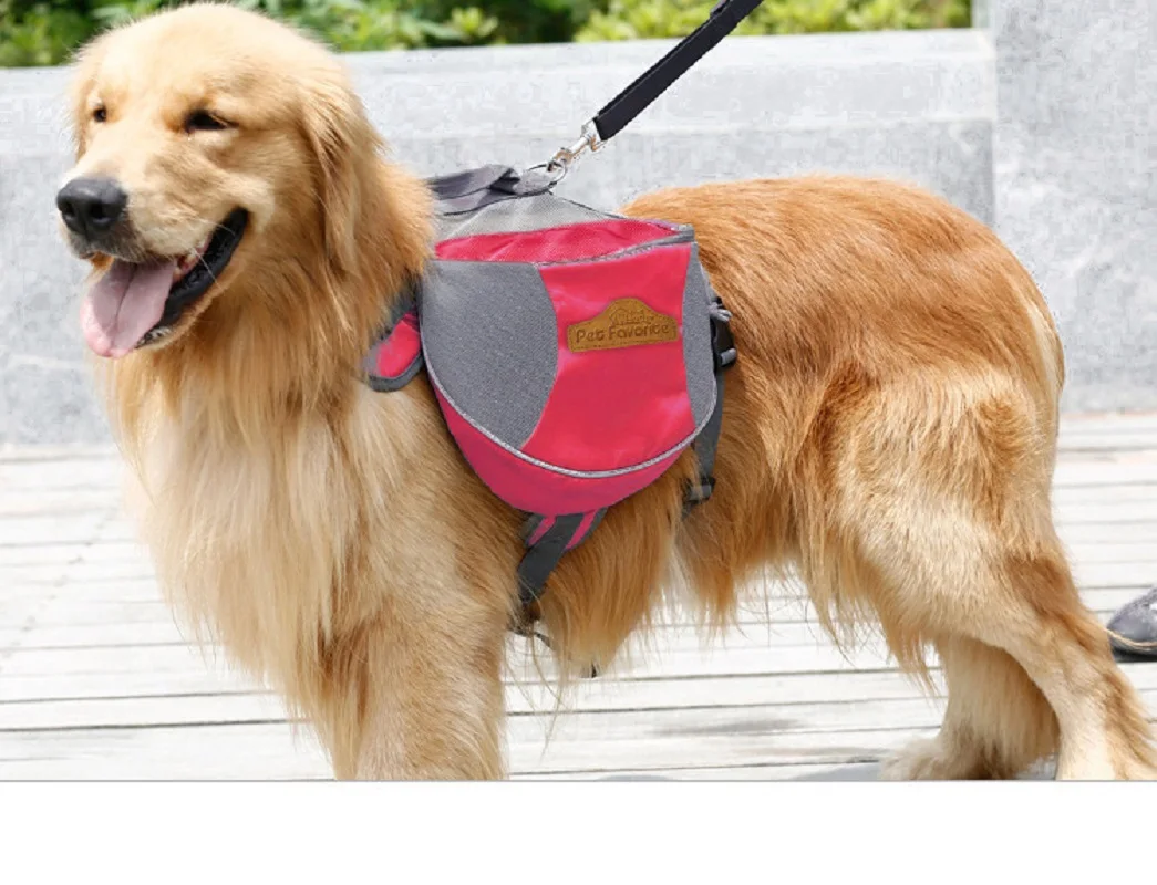 Pet Bags Dogs Backpacks Outdoor Oxford Cloth for Large Dog Golden