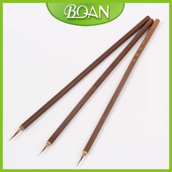 

Wholesale 100pcs/bag Weasel Hair Brush Bamboo Handle Brush Nail Art Painting Brushes 1#
