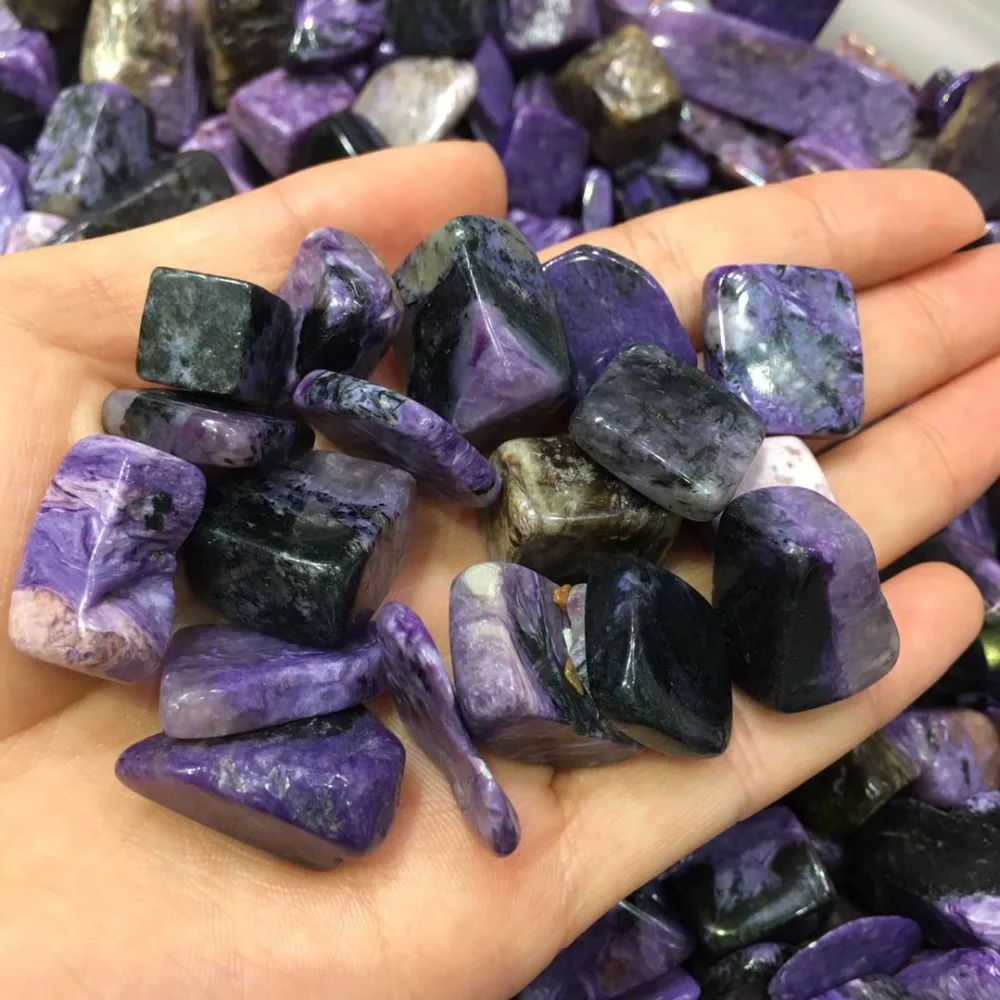

100g Natural Genuine Undyed Charoite Stone For Jewelry Making DIY Healing Power Yoga rough charoite stones