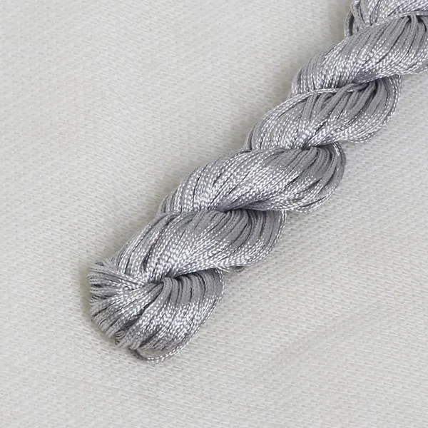 24 м китайский узел Макраме Веревка проволочный Корд с резьбой для DIY ожерелье браслет плетеная веревка многоцветная на выбор - Цвет: Grey