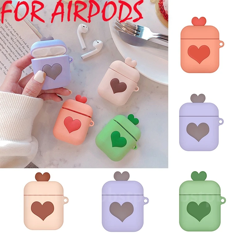 Love Heart чехол из ТПУ для Apple Airpods 2 Чехол Ультра тонкий беспроводной Bluetooth чехол для наушников Чехол Для Air Pods защитный корпус