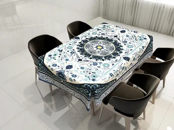 

Beautiful Decorative Pattern Rectangular Tablecloth Waterproof Oil-proof Long Table Table Cover For Wedding Birthday Holiday Par