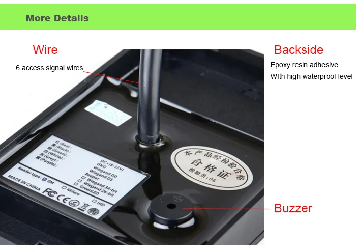 IC Card Reader контроля доступа двери поддержка NO/NC Кнопка выхода замка ZD809D