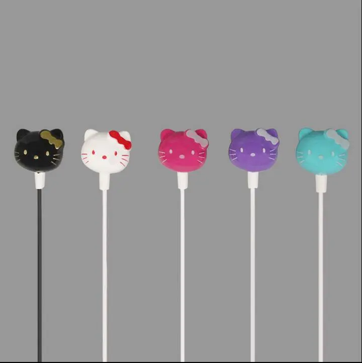

In-ear Hello Kitty Earphone Cute Cartoon Mobile Phone Earbuds Mutil Color