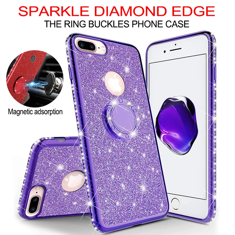 

For Apple Iphone 6G 6S Plus 7G 8G 7 8 Plus Shining Bling Glitter Soft Gel TPU Cases For Iphone X Case Sparkle Diamond Case