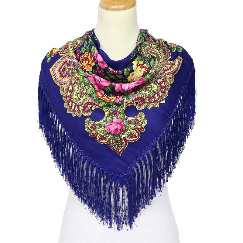 

2019 Autumn and winter new large towel Tassel thick printing scarf European and American Russian women hot sales shawl