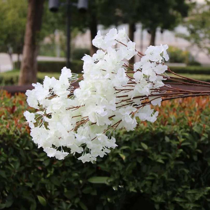 Cherry Blossom 5 шт Искусственный жемчуг цветок 95 см украшение в середине стола для свадеб дома вечерние искусственные декоративные цветы