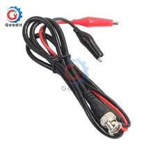 Acessórios de osciloscópio p1011 bnc teste leva bnc q9 conector macho para dupla jacaré clipes osciloscópio sonda teste leads