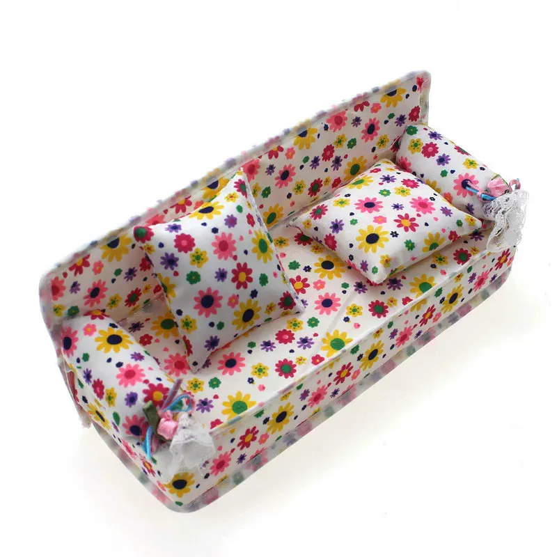 Новинка популярный шикарный диван с забавным цветочным принтом мини + 2 подушки