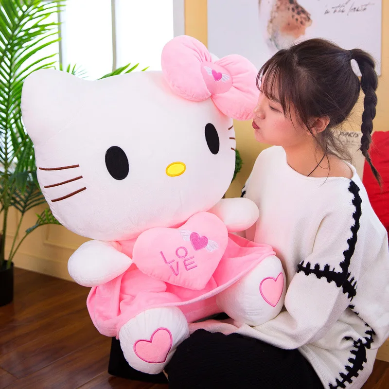 Мягкая Плюшевая Кукла HELLO KITTY в виде сердца ангела Ragdoll подушка Hello Kitty плюшевая