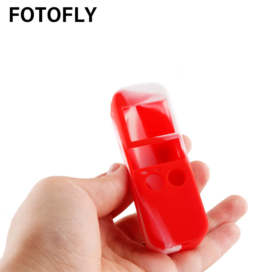 FOTOFLY для OSMO Карманный чехол для камеры Мягкий Цветной силиконовый чехол сo шнуром для DJI Osmo Карманный аксессуар для камеры