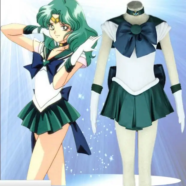 

Free shipping High Quality Stock Custom cheap Sailor Moon Costume (Sailor Neptune) from Sailor Moon Cosplay Christmas Halloween