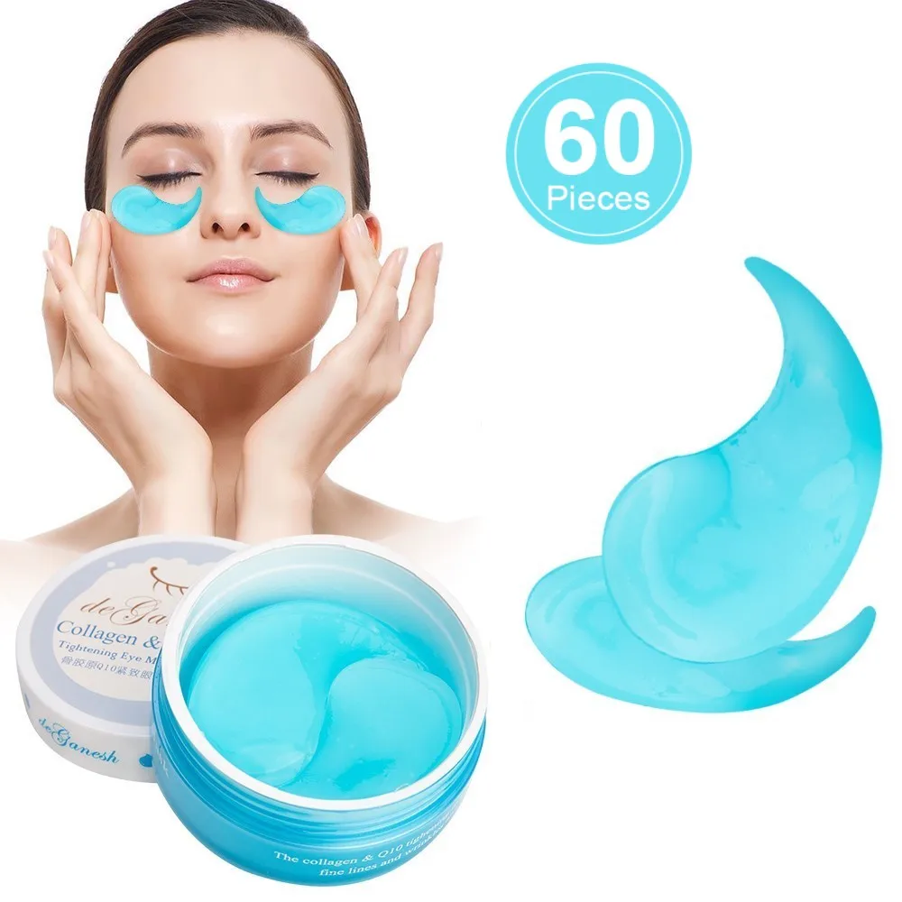 

Crystal Collagen Eye Masks 60Piece Blue Eye Care Treatment Patches Anti Wrinkle Moisture Under Eye Dark Circle Remover Effect