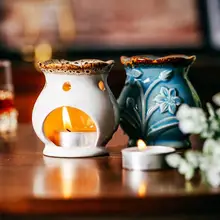 Ретро трещины глазури керамические эфирные масла лампы Арома горелка для домашнего декора Ароматерапия подсвечник курильница