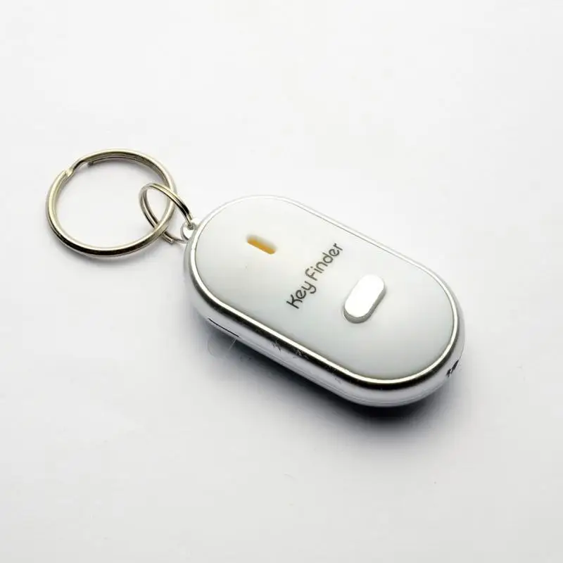 Smart Finder key Whistle Sensors White 1 PCS Keychain Sound LED With Whistle Cla