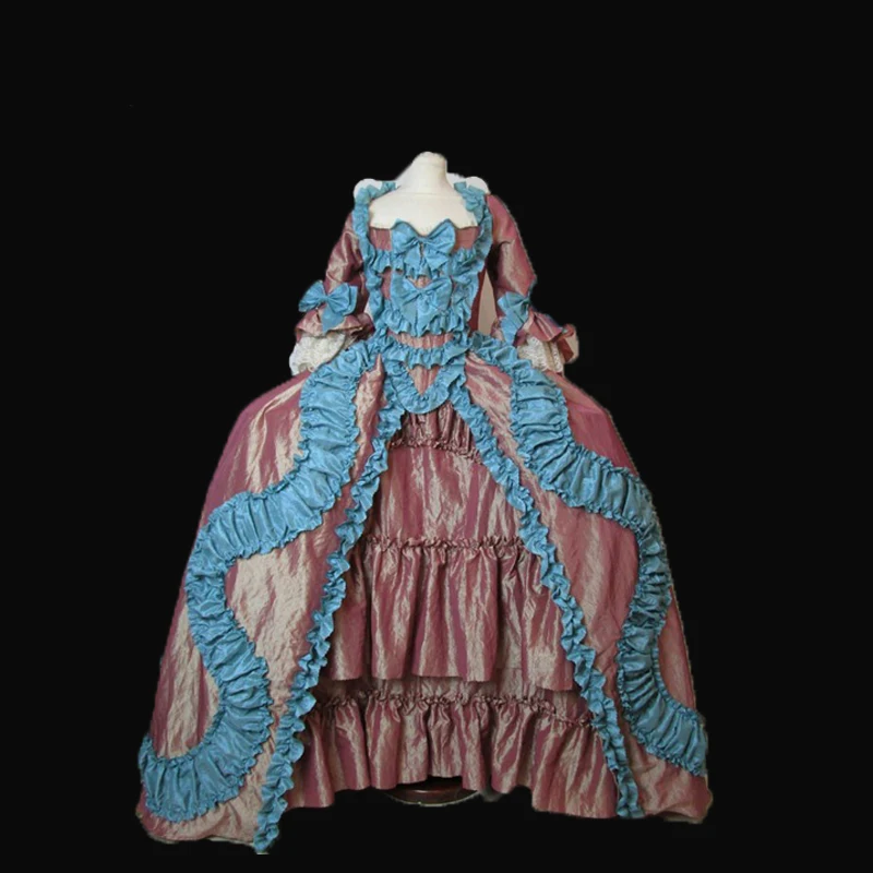 

Tailored!Royal Eras 17th Court Queen Duchess Civil war Theatre 18th Court Belle Marie Antoinette DRESS Victorian dresses HL-348