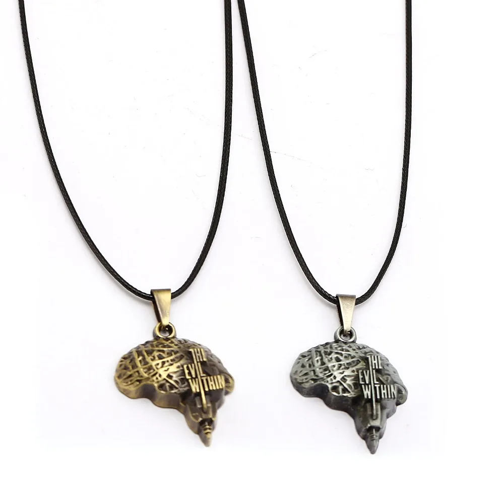 

Game The Evil Within Necklace Psycho Break Brain Metal Pendant Rope Chain Necklaces & Pendants Women Men Charm Gifts Jewelry
