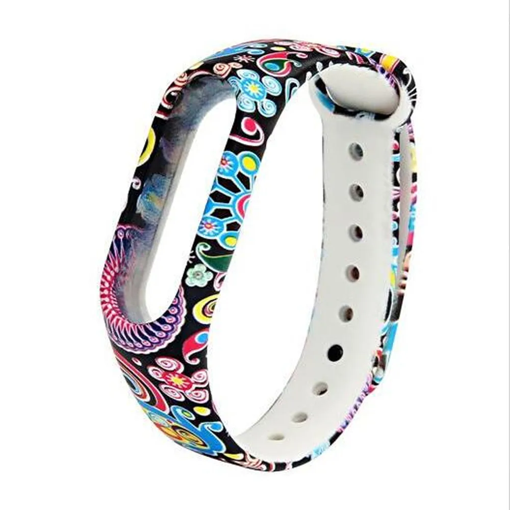Sports Bracelet for Xiaomi Mi Band 2 Wristband New Fashion Pattern TPU Smart Wrist Watch Strap Freeship l1031#2 - ANKUX Tech Co., Ltd