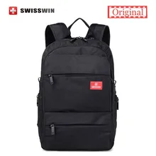 Vitesse suisse Marque Multi-Poche 15 “Ordinateur Portable Sac À Dos Masculin Swisswin Étanche Hommes D’affaires de Voyage Sac À Dos Femelle Noir Bagpack