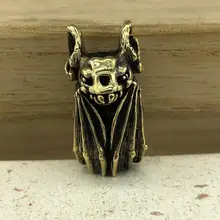 EDC инструменты латунные ножи бусины латунные вампирские летучие мыши бусы на шнурок Паракорд нож брелок инструмент DIY кулон#135