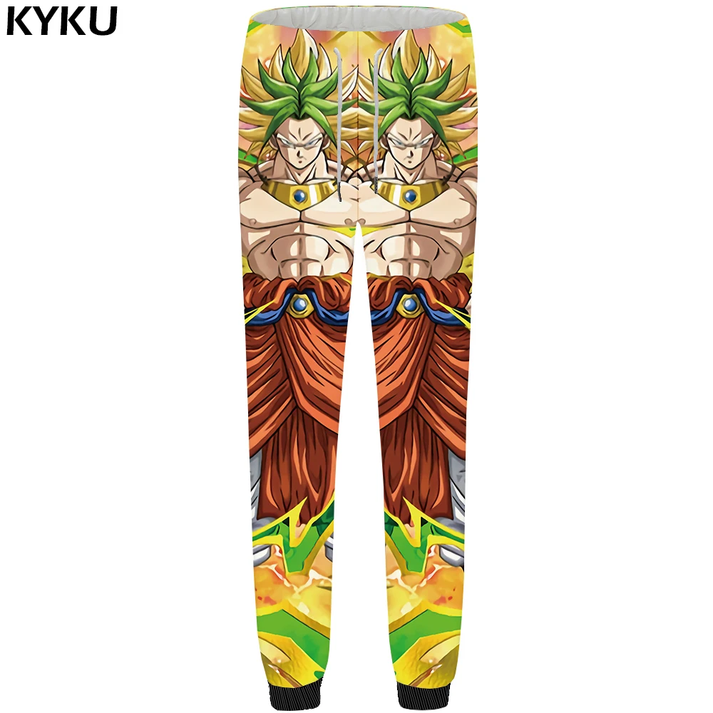 KYKU Brand Dragon Ball Pants Men Goku Sweatpants Straight Light Muscle