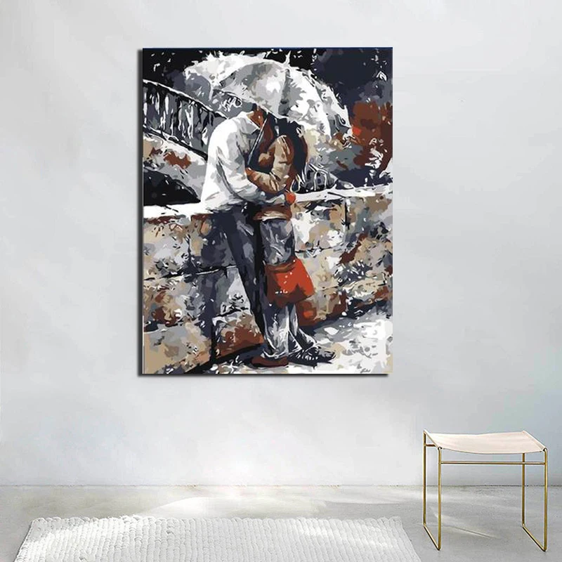 

Pictures By Numbers Lovers In The Umbrella DIY Digital Painting Canvas Painting Living Room Home Decor Wall Art Oil Painting HD