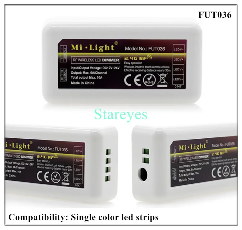 Mi светильник RF 2,4G светодиодный пульт дистанционного управления Одноцветный диммер CCT RGB RGBW RGB+ CCT FUT035 FUT036 FUT037 FUT038 FUT039 FUT096