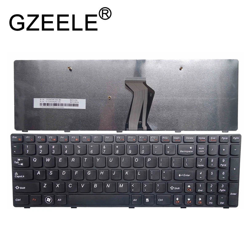 GZEELE MP-12P83US-686 PK130Y03A00 9Z.N9YSC.001 9Z.N9YSU Keyboard for Lenovo Laptop / Notebook QWERTY US English  